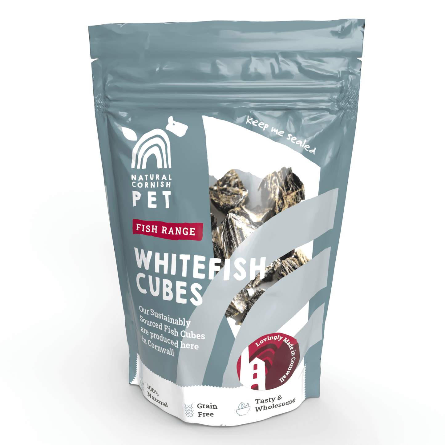 Natural Cornish Dog Treats Whitefish Cubes for Dogs